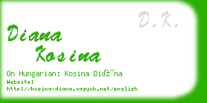 diana kosina business card